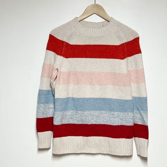 FAT FACE Soul Adventure Multi Stripe Knitted Crew Neck Sweater Womens size 2 - Picture 3 of 6